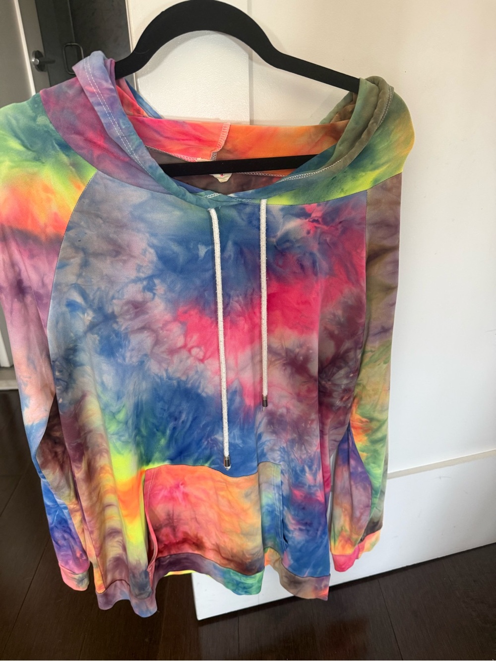Tie-Dye Pullover Hoodie - Multicolor
